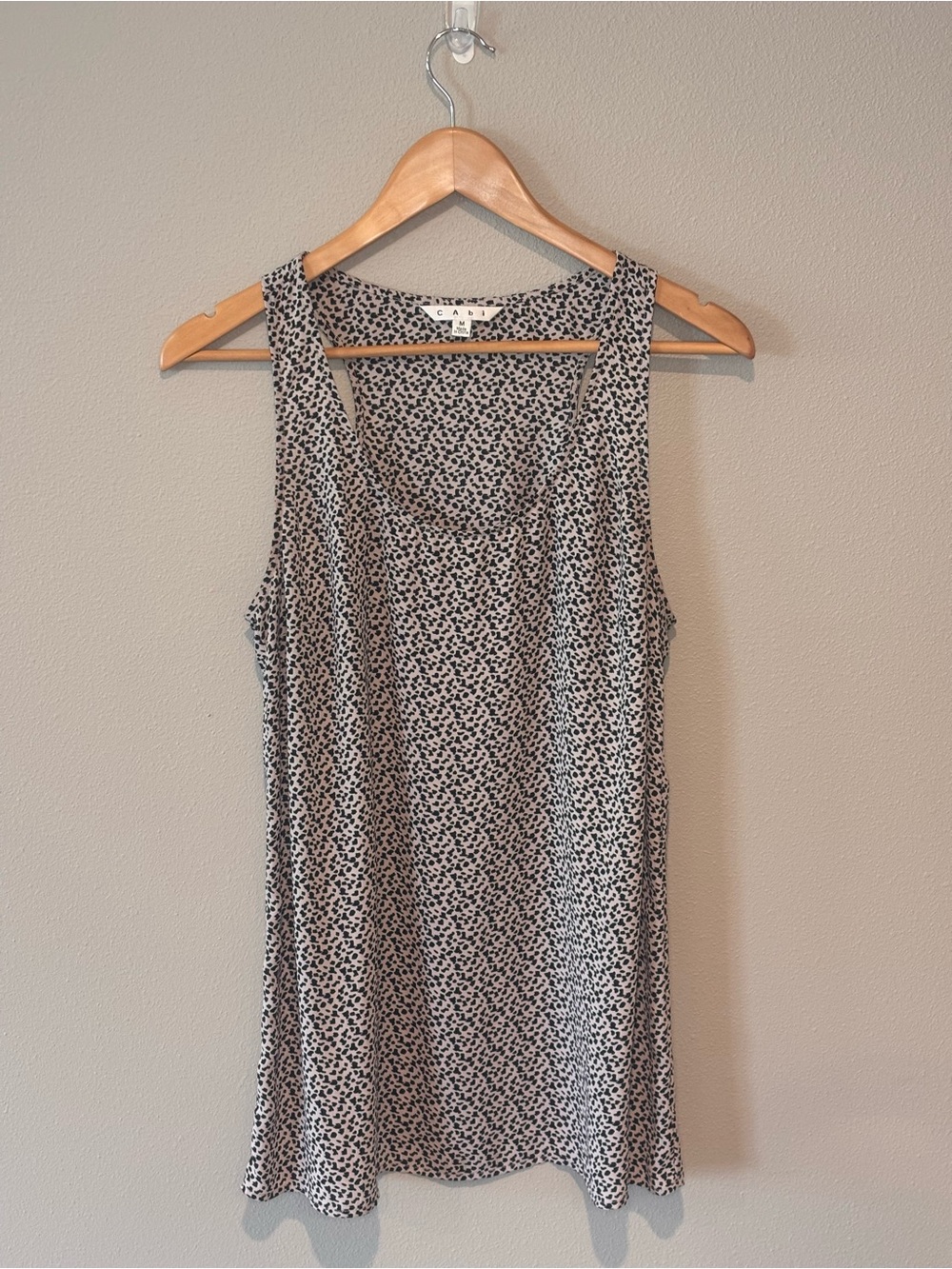 CAbi Black & White Printed Scoop Neck Tank
